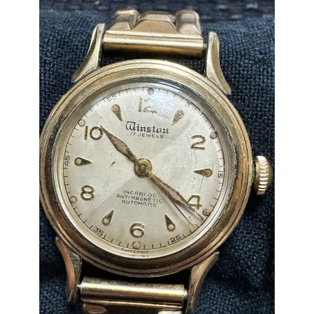 Winston 17 Jewels Vintage Incabloc automatic watch 10 KT RGP